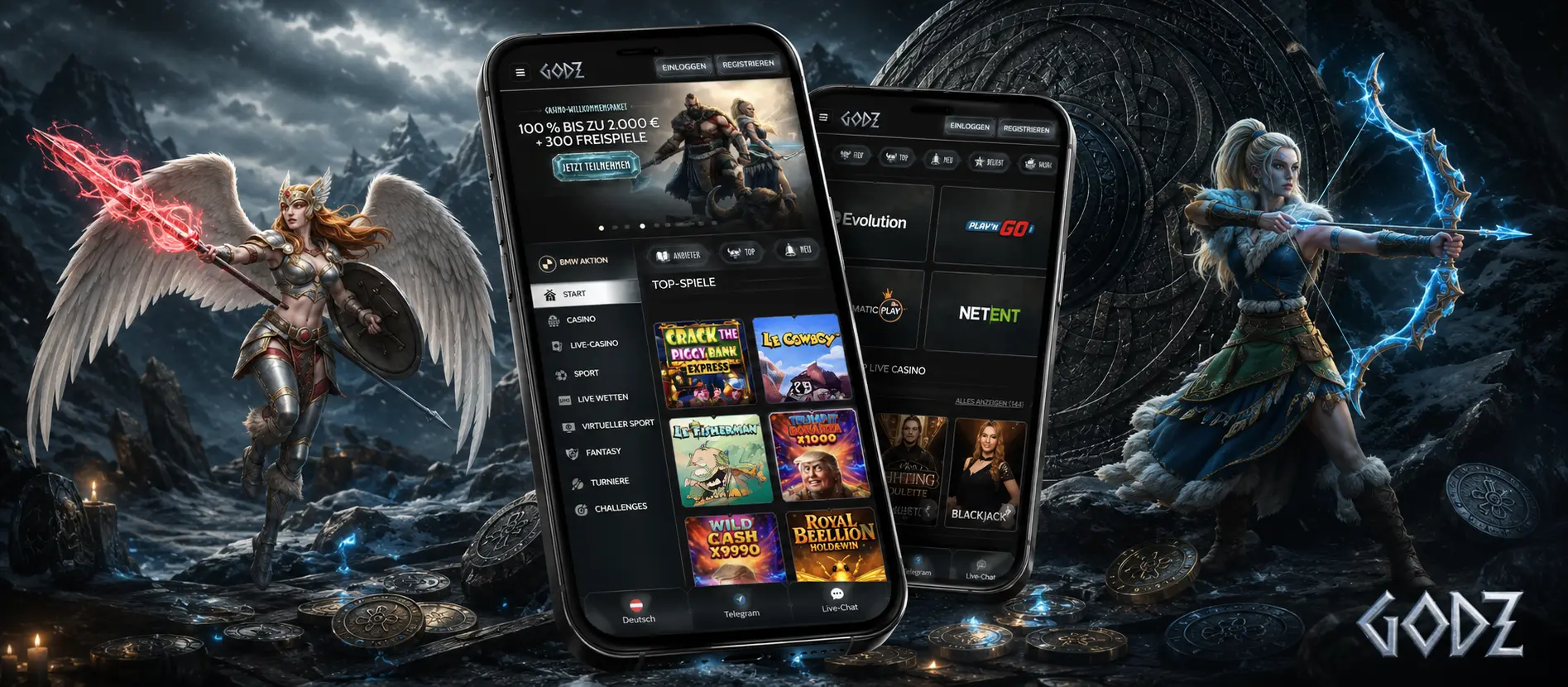 So spielst du Live-Spiele bei Godz Casino